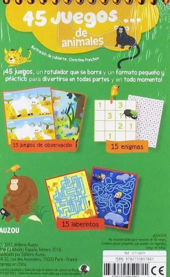 Auzou 45 juegos de Animales Sale