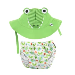 Zoocchini Bañador y gorro Cocodrilo