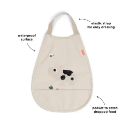 Done by Deer Babero con Goma Tiny farm Sand · Hot