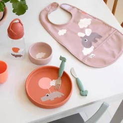 Done by Deer Babero Velcro Happy Clouds Powder · New