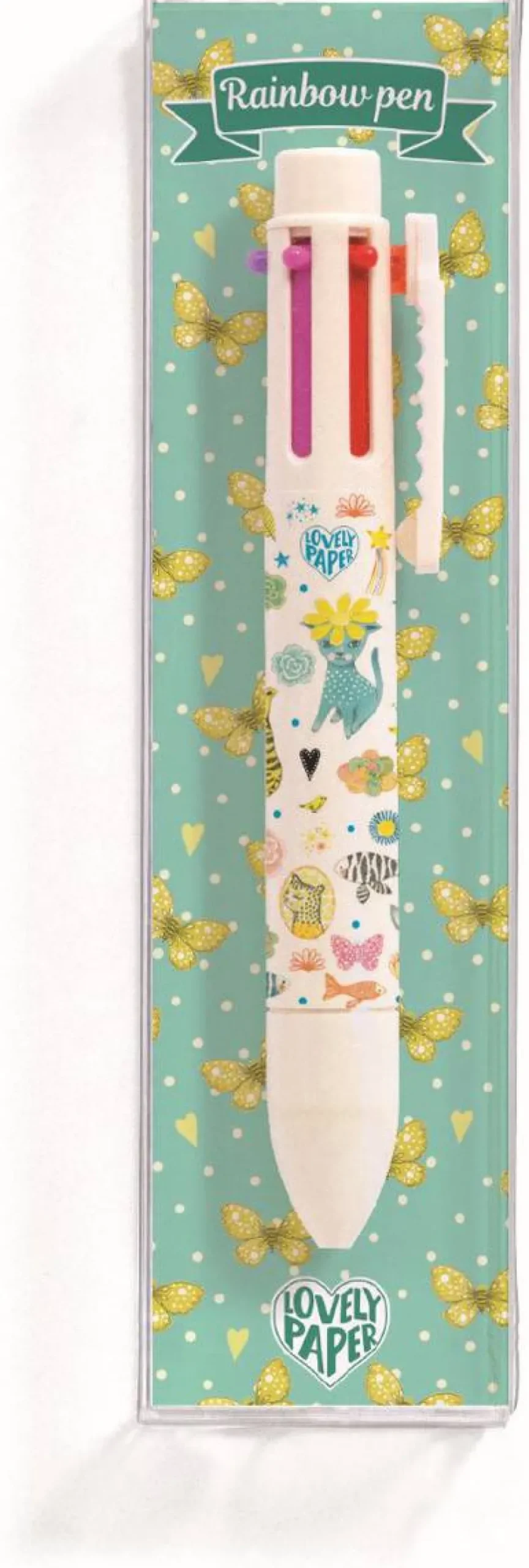 Djeco Bolígrafo de 6 colores Elodie · Lovely Paper New