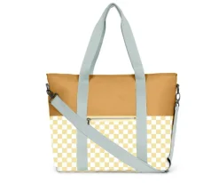 Monnëka Bolso Nevera Stripes Yellow Chess New