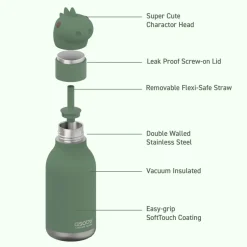 Asobu Botella Bestie Dinosaur 460ml · New