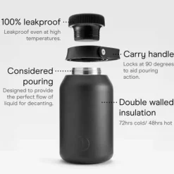 Chilly's Botella Serie 2 Negro Mate · 2 Litros