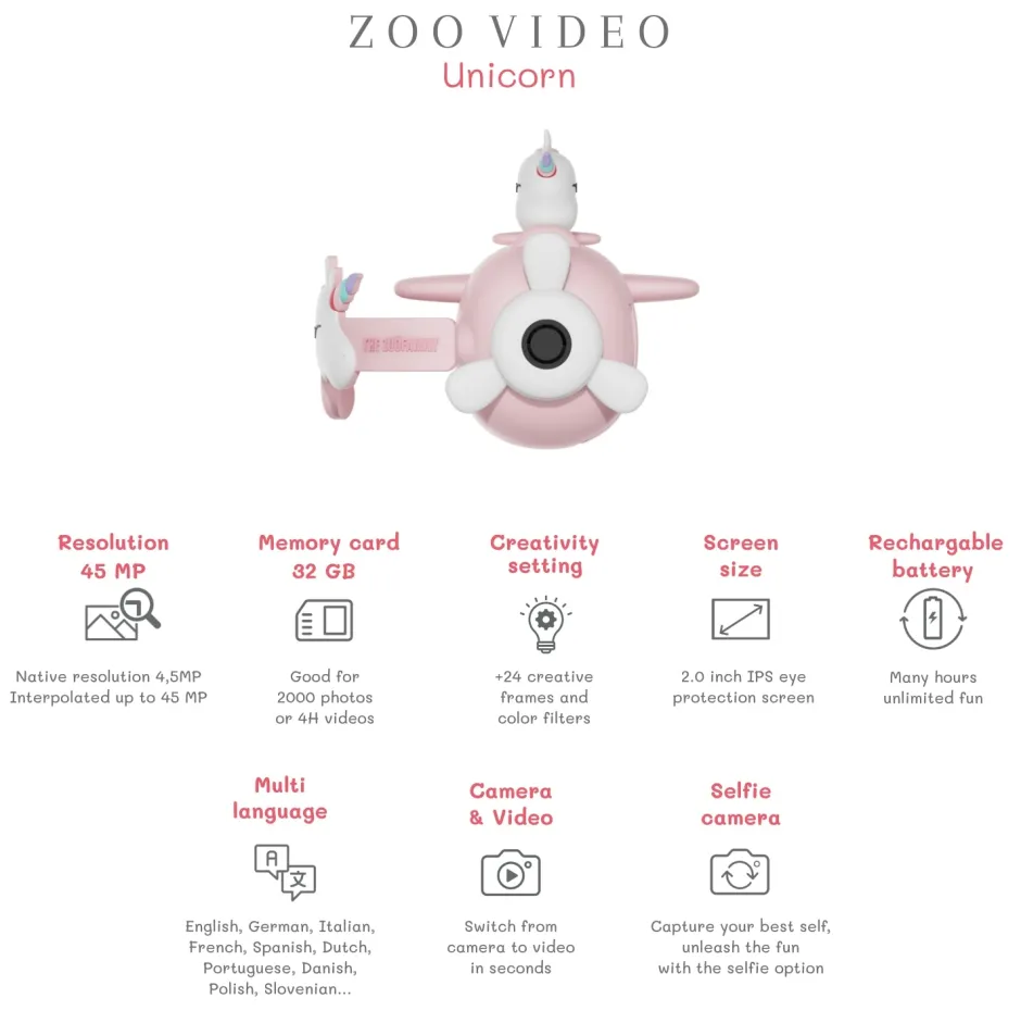The Zoofamily Cámara de Video Zoo Unicorn ·