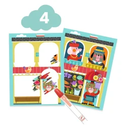 Djeco Cofre multiactividad El gato y sus amigos ·