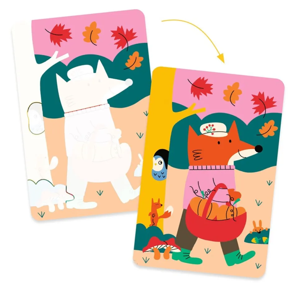 Djeco Colorear con agua 4 temporadas · Clearance