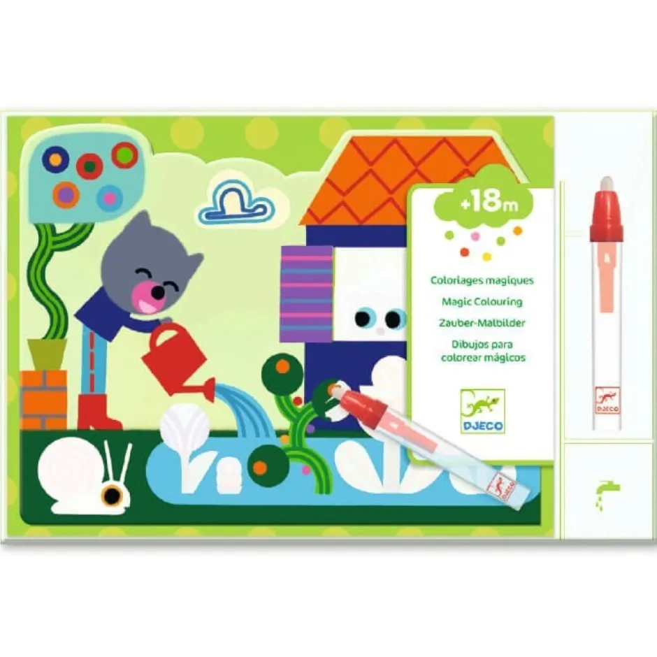 Djeco Colorear Mágico con agua Escondido en el jardín · Hot