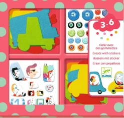 Djeco Crear con pegatinas Me gustan los coches Online