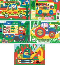 Djeco Cuadros para rascar Vehiculos ·