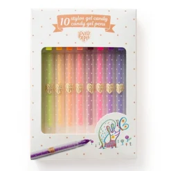 Djeco Estuche 10 bolígrafos gel Caramelo · Lovely Paper Outlet