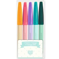 Djeco Estuche 5 rotuladores Vintage · Lovely Paper
