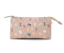 Tutete Estuche escolar 3 compartimentos Funny Letters Outlet