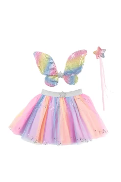 Great Pretenders Falda Rainbow con alas y varita · 4-6 años Hot