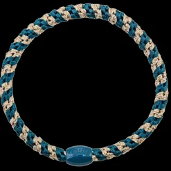 Kknekki Goma de pelo Slim Light petrol beige glitter Discount