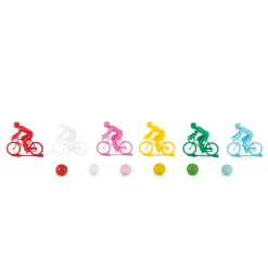 Moulin Roty Juego de 6 ciclistas con canicas Mercredi · Clearance