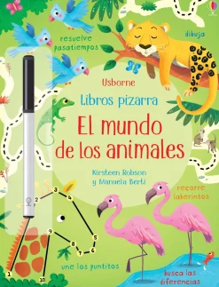 Usborne Libro Pizarra · El mundo de los animales New