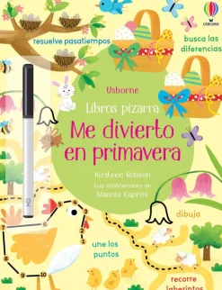 Usborne Libro Pizarra · Me divierto en primavera