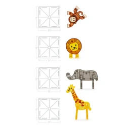 Magna Tiles Magna-T Safari Animals Set 25 piezas Sale