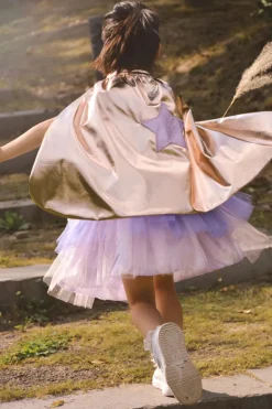 Great Pretenders Metallic Rose Gold/Lilac Super Duper Tutú, capa y máscara · 4-6 años