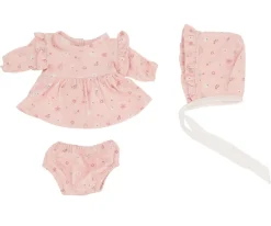 Monnëka Muñeco Helena con Vestido Pink Flowers New