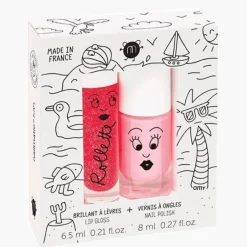 Nailmatic Pack Esmalte de Uñas y Brillo Labial Holidays · Hot