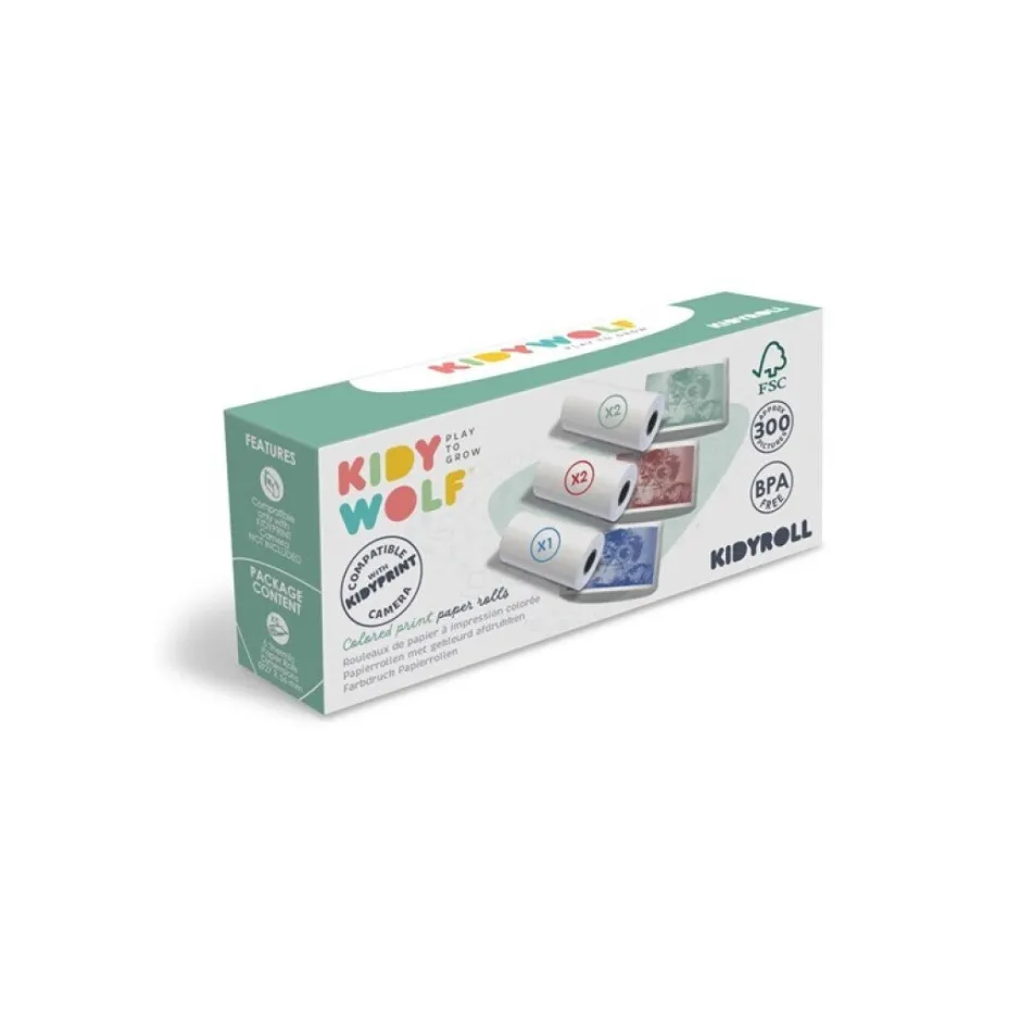 Kidywolf Papel térmico colores para Kidyprint (5 rollos) · Sale