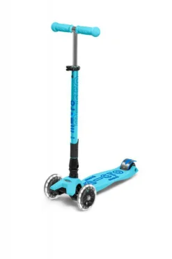 Micro Patinete Maxi Deluxe Plegable LED · Azul