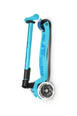 Micro Patinete Maxi Deluxe Plegable LED · Azul