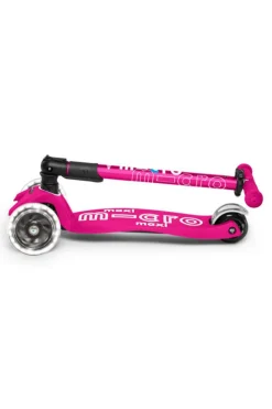Micro Patinete Maxi Deluxe Plegable LED · Rosa Best