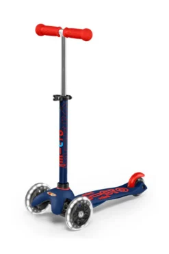 Micro Patinete Mini Deluxe LED · Azul/Rojo New