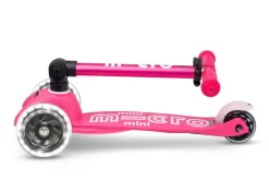 Micro Patinete Mini Deluxe Plegable LED · Rosa Sale