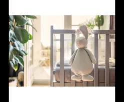 Moonie Peluche Luz-Sonido Conejo Gris/Rosa