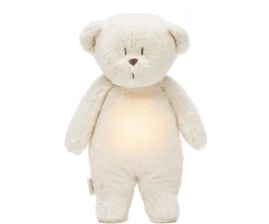 Moonie Peluche Luz-Sonido Oso Orgánico 2.0 Polar Natur New