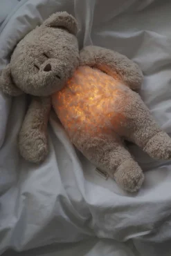 Moonie Peluche Luz-Sonido Oso Orgánico 2.0 Grey Hot