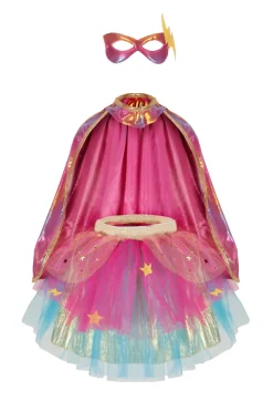 Great Pretenders Pink Super Duper Tutú, capa y máscara · 4-6 años