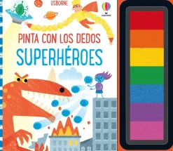 Usborne Pinta con los dedos · Superhéroes New