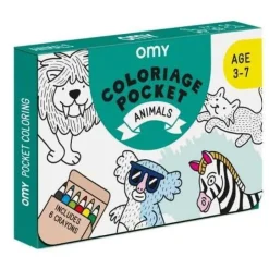 Omy Pocket Animals para colorear + 6 lápices colores Clearance