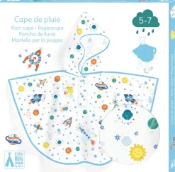 Djeco Poncho de Lluvia · Cohete S 110-122 cm Discount