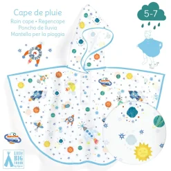 Djeco Poncho de Lluvia · Cohete S 110-122 cm Discount
