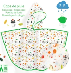 Djeco Poncho de Lluvia · Maleza XS 90-110 cm Hot