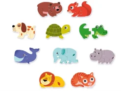Djeco Puzzle dúo Animales 20 piezas ·