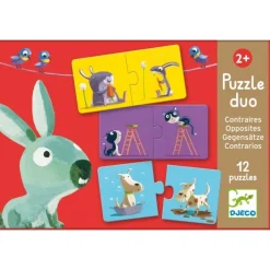 Djeco Puzzle dúo Contrarios 24 piezas · Hot