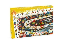 Djeco Puzzle Observación Rally de Coches ·