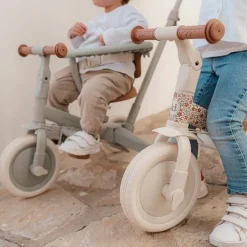 Little Dutch Triciclo con barra Blanco Flores · Sale