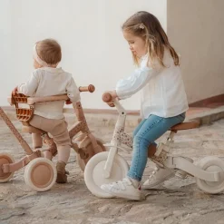 Little Dutch Triciclo con barra Blanco Flores · Sale