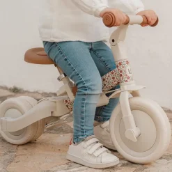 Little Dutch Triciclo con barra Blanco Flores · Sale