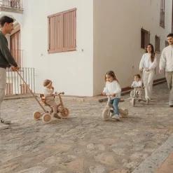 Little Dutch Triciclo con barra Blanco Flores · Sale