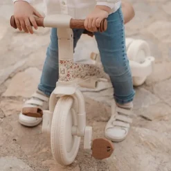 Little Dutch Triciclo con barra Blanco Flores · Sale