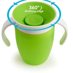 Munchkin Vaso Antiderrame con Asa Miracle 360º Verde Pastel · Discount